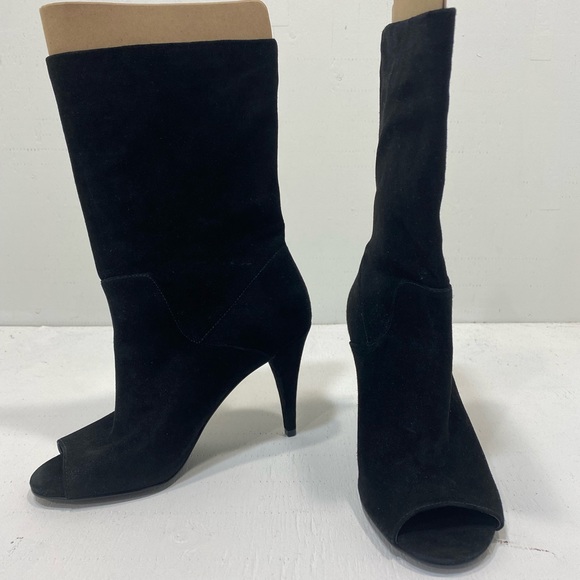 NWOT Micheal Kors Elaine suede open toe booties - Picture 2 of 4